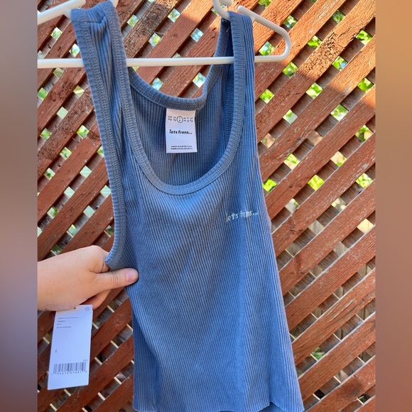 🔴 CLEARANCE buy 2 for $12 
Blue Ribbed Tank Top - Picture 3 of 3